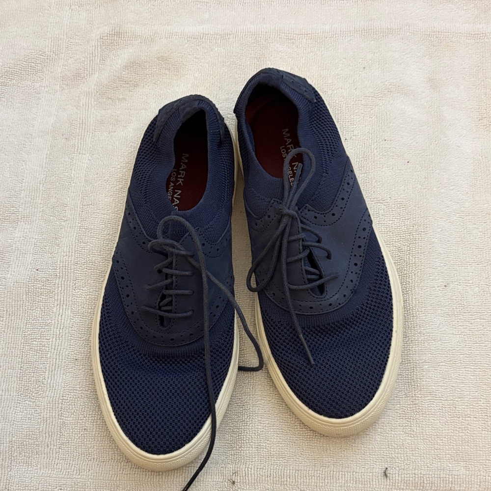 Mark Nason Navy Lace-Up Sneakers